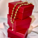 Collar de cuarzo rosado