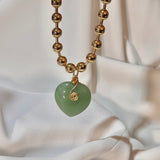 Collar de jade verde