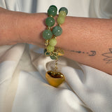 Pulsera de jade y ágata verde