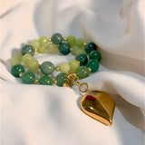 Pulsera de jade y ágata verde