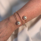 Brazalete alambrismo con perlas