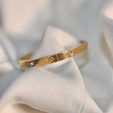 Pulsera trébol y cristales