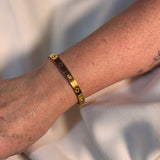 Pulsera trébol y cristales