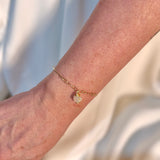 Pulsera golfied cuarzo rosa