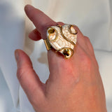 Anillo de turquesa blanca