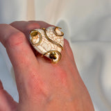 Anillo de turquesa blanca