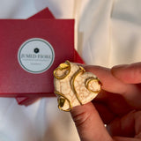 Anillo de turquesa blanca