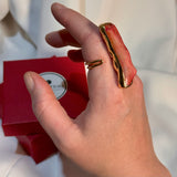 Anillo Coral engastado 