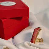 Anillo Coral engastado 