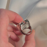 Anillo sello corazón bold