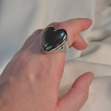 Anillo sello corazón bold