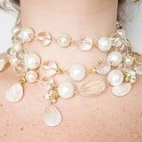 Choker luxury perlas, nacar y cristal