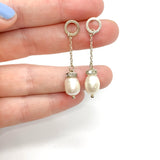 Pendientes de plata con una perla